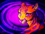  abstract_background ambiguous_gender colorful feline fur looking_at_viewer mammal margay neko-maya simple_background solo 