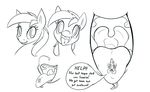  2015 black_and_white dialogue duo english_text equine female feral friendship_is_magic hair hi_res horse looking_at_viewer macro mammal micro monochrome my_little_pony pony rainbow_dash_(mlp) smile spitfire_(mlp) sugahbite text tongue tongue_out wonderbolts_(mlp) 