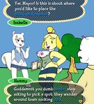  animal_crossing breasts canine crossdressing dog female girly hammy isabelle_(animal_crossing) male mammal marshal_(animal_crossing) nintendo video_games 