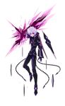  add_(elsword) black_footwear black_sclera bodysuit boots cropped_jacket diabolic_esper_(elsword) elsword evil_smile facial_mark full_body gloves grin highres hwansang male_focus messy_hair official_art popped_collar portal_(object) purple_eyes smile solo tattoo transparent_background white_hair 