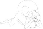  all_fours anthro ass_up caprine cum digital_drawing_(artwork) digital_media_(artwork) goat hair hybrid line_art looking_at_viewer male mammal nude penis piercing raised_tail red_panda satou smile solo spread_legs spreading thumbscake 