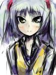  bad_id bad_pixiv_id blouse blue_hair hoshino_ruri kai_niku_(nirasawayasusi) kidou_senkan_nadesico long_hair sketch solo twintails uniform vest yellow_eyes 