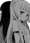  back-to-back bad_id bad_pixiv_id fujiwara_no_mokou greyscale houraisan_kaguya miyata_waltz monochrome multiple_girls touhou 