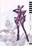  breasts choco cleavage cyborg dark_skin large_breasts long_legs official_art solo t-elos thighhighs underboob white_hair xenosaga xenosaga_episode_iii zoom_layer 