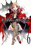  breasts bunny cape chain charlotte_(pandora_hearts) cleavage cloak crown fishnets flower gloves grin highres long_hair medium_breasts mochizuki_jun official_art pandora_hearts pink_hair red_eyes rose sitting smile solo stuffed_animal stuffed_bunny stuffed_toy thighhighs 