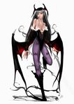  aqua_hair capcom darkstalkers demon_girl grey_hair long_hair morrigan_aensland succubus vampire_(game) 