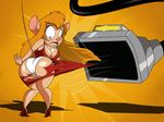  2015 anthro big_breasts big_butt blush breasts butt chip_&#039;n_dale_rescue_rangers cleavage clothed clothing disney female gadget_hackwrench grimphantom mammal mouse panties rodent solo torn_clothing underwear 