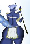  2015 abstract_background anthro big_breasts big_butt breasts butt canine clothed clothing female fur godofgoomy_(artist) hair huge_butt krystal mammal nintendo simple_background skimpy solo star_fox thick_thighs video_games volumptous wide_hips 