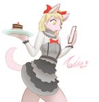  cafe cake canine female food fox lace mammal ribbons solo tailzkim waittress 
