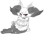  &lt;3 &lt;3_eyes bedroom_eyes big_breasts blush braixen breasts canine female fox half-closed_eyes looking_at_viewer lying mammal nintendo pok&eacute;mon seducing seductive shiny solo teddy_jack thick_thighs video_games 