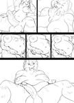  2015 anthro areola balls belly big_belly big_breasts breasts claws comic cum death dickgirl dickgirl/male digestion dragon duo english_text eyes_closed feline fur glass hair half-closed_eyes hand_on_belly humanoid_penis inside intersex intersex/male interspecies kalnareff kalnareff_(character) licking licking_lips male mammal monochrome neck_bulge nipples nude open_mouth penis pointy_ears raised_tail saber-toothed_cat scales scalie sharp_teeth sitting size_difference smile spread_legs spreading stripes swallowing table teeth text toe_claws tongue tongue_out vore 