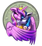  2019 alpha_channel crown duo equine eyes_closed female feral friendship_is_magic hair harwick horn hug male mammal multicolored_hair my_little_pony princess_cadance_(mlp) shining_armor_(mlp) simple_background transparent_background unicorn winged_unicorn wings 