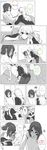  2girls ahoge amami_haruka artist_name bad_id bad_pixiv_id blush comic full-face_blush greyscale hand_on_another's_cheek hand_on_another's_face highres hoshii_miki idolmaster idolmaster_(classic) korean left-to-right_manga long_hair monochrome multiple_girls partially_translated profile rod_(rod4817) shirt short_hair smile t-shirt translation_request yuri 