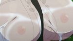  animated animated_gif blonde_hair blush bouncing_breasts breasts centorea_shianus covering_mouth drooling erect_nipples head_back huge_breasts monster_girl monster_musume_no_iru_nichijou necktie nipples ponytail saliva see-through suu_(monster_musume) tentacle wet wet_clothes 