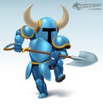  armor artsy_omni gradient gradient_background helmet shovel shovel_knight solo 