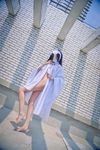  1girl barefoot black_hair cosplay feet kajou_ayame kajou_ayame_(cosplay) panties photo shimoneta_to_iu_gainen_ga_sonzai_shinai_taikutsu_na_sekai underwear 