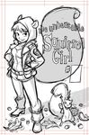  gurihiru hood hoodie looking_at_viewer marvel monochrome solo squirrel squirrel_girl_(marvel) 