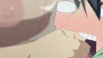  animated animated_gif bouncing_breasts breasts centorea_shianus kurusu_kimihito monster_girl monster_musume_no_iru_nichijou nipple nipples see-through wet 