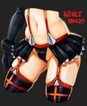  adultonly bad_id bad_pixiv_id close-up english highres kill_la_kill matoi_ryuuko microskirt navel revealing_clothes senketsu skirt solo stomach suspenders thighhighs thighs thong 