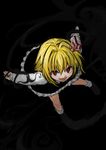  blonde_hair bow dark from_above hair_bow monrooru red_eyes rumia sash sketch solo touhou 