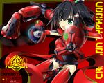  absurdres black_hair crimson_typhoon green_eyes highres mecha_musume mechanical_arm multiple_arms pacific_rim people's_republic_of_china_flag personification shiqimu short_hair solo 