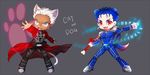  animal_ears archer bone cat_ears cat_tail catboy chibi claws dog_ears dog_tail dogboy extra_ears fate/stay_night fate_(series) gio_el kemonomimi_mode lancer male_focus multiple_boys tail 