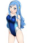  1girl :3 bad_id bad_pixiv_id blue_eyes blue_hair competition_swimsuit fuwa_mochi hairband himouto!_umaru-chan long_hair one-piece_swimsuit open_mouth smile swimsuit tachibana_sylphynford 