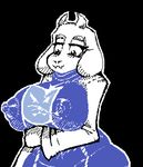  anthro areola big_breasts big_nipples breasts caprine clothing female goat horn huge_breasts mammal nipples robe solo subjectyarex tight_clothing toriel undertale 