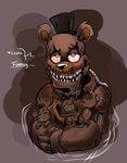  animatronic bear bow_tie claws cub english_text five_nights_at_freddy&#039;s five_nights_at_freddy&#039;s_4 glowing glowing_eyes hat kayla-na machine male mammal nightmare_freddy_(fnaf) robot sleeping smile text video_games young 