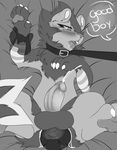  anal balls blush camychan claws cum cum_in_ass cum_inside disembodied_penis erection feline fur greyscale hands-free humanoid_penis leash looking_at_viewer luxray lying male mammal monochrome nintendo on_back open_mouth orgasm pawpads paws penis pok&eacute;mon sex spread_legs spreading teeth tongue video_games 