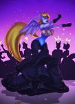  ! 2015 ? anthro anthrofied blonde_hair clothing dancing derpy_hooves_(mlp) dress equine female food friendship_is_magic gloves group hair mammal muffin my_little_pony night pegasus solo star surprise toughset wings 
