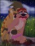  anal anal_penetration atimon balls disney duo fan_character feral male male/male mammal meerkat mongoose mustelid necklace penetration penis sex straddling the_lion_king timon 