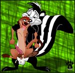  anal anal_penetration atimon balls cum disney duo eyes_closed feral looney_tunes male male/male mammal meerkat mongoose orgasm penetration penis pep&eacute;_le_pew sex skunk the_lion_king timon warner_brothers 