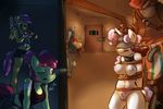  anthro apple_bloom_(mlp) being_watched blindfold bluecoffeedog bound breasts chain cutie_mark_crusaders_(mlp) earth_pony equine erection female friendship_is_magic hair hi_res horn horse male mammal multicolored_hair my_little_pony nipples nude pegasus penis pony pubes purple_hair pussy red_hair restrained scootaloo_(mlp) sweetie_belle_(mlp) two_tone_hair unicorn voyeur wings 