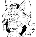  amazon_(dragon&#039;s_crown) anthro armor big_breasts bikini black_and_white breasts carrot cleavage clothed clothing dragon&#039;s_crown eating english_text female hand_on_hip hat hypnofood lagomorph mammal meme monochrome odin_sphere open_mouth pooka rabbit reaction_image smile solo swimsuit text unconvincing_armor 