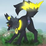  2015 animal_genitalia anus butt canine canine_pussy eeveelution ennismore female feral fur inviting looking_at_viewer mammal nintendo open_mouth pok&eacute;mon presenting presenting_hindquarters presenting_pussy pussy pussy_juice simple_background solo umbreon video_games 