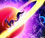  2015 ambiguous_gender canine detailed_background feral fox fur magic mammal planet purple_fur ratte solo space spacescape spirit spiritfoxcat 