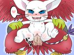  artist_request bandai_namco blue_eyes censored cum digimon furry no_humans open_mouth penis pussy sex tailmon tears tongue tounge 