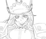  1girl guilty_gear guilty_gear_xrd koto_(coto) monochrome ramlethal_valentine 