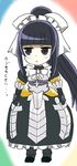  artist_request chibi gradient gradient_background narberal_gamma overlord_(maruyama) solo translated translation_request 