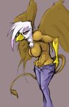  2015 anthro areola avian big_breasts breasts duplicitousmachine erect_nipples female friendship_is_magic gilda_(mlp) gryphon my_little_pony nipples 