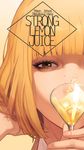  bangs blunt_bangs brown_eyes character_name close-up cup drink drinking_glass glass highres looking_at_viewer midorikawa_hana prison_school short_hair solo vocky wine_glass 