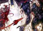  carnage fight long_tongue marvel spider-man_(series) symbiote tongue venom 
