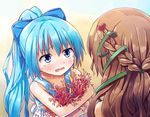  3678177 :o age_difference bangs bare_shoulders beach blue_eyes blue_hair blush bow braid brown_hair child coral crossed_arms eye_contact flat_chest flower_knight_girl french_braid hair_bow hair_ornament hair_ribbon heart heart_cutout heart_hair_ornament high_ponytail holding long_hair looking_at_another multiple_girls nazuna_(flower_knight_girl) nerine_(flower_knight_girl) ocean outdoors ponytail raised_eyebrows ribbon solo_focus swimsuit tankini tears upper_body water wavy_mouth wide-eyed 