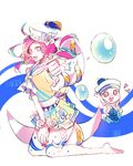  bad_id bad_pixiv_id bubble dixie_cup_hat hat higashikata_jousuke_(jojolion) hirose_yasuho jojo_no_kimyou_na_bouken jojolion military_hat pink_hair senzzang solo 