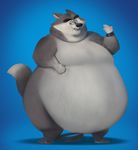 arctic_wolf canine ed_shapeshifter madagascar male mammal obese overweight solo the_penguins_of_madagascar wolf 