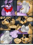  ! ? animatronic anthro bear bonnie_(fnaf) bow buckteeth chubby close-up comic cum cum_on_penis cum_string dialogue edgar_mcmillan english_text first_person_view five_nights_at_freddy&#039;s freddy_(fnaf) fronnie grinding half-closed_eyes handjob hat lagomorph long_ears looking_at_viewer looking_down looking_up lying machine male male/male mammal nude on_back one_eye_closed open_mouth orgasm penis penis_grab precum question rabbit robot smile squint stroking teeth text tongue tongue_out video_games 
