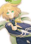  blonde_hair c_sharp detached_sleeves green_eyes gun os-tan personification programming short_hair solo ufcpp weapon 