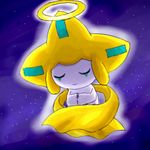  halo jirachi lowres night pokemon sleep sleeping star stars 