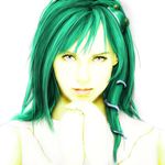  bad_id bad_pixiv_id cielo_(zaki) green_eyes green_hair kochiya_sanae lips photorealistic realistic simple_background solo touhou 